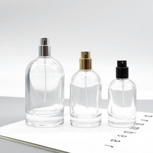 Flacon de parfum en verre blanc cristal de 30 ml avec bouchon à vis doré et clip, distributeur cosmétique rond de 50 ml - Product Image 4