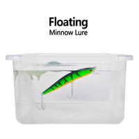 Leurre de pêche rigide 10cm/8.4g, gros minnow artificiel en plastique ABS, pour la pêche ciblée du bar, de la truite, de la carpe en ruisseau, rivière, lac, flottant