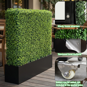 CQ1-1 داخلي العمودي حديقة الديكور DIY الاصطناعي العشب الأخضر جدار النباتات لوحة سياج من شجيرات خشب البقش ل حديقة الخصوصية - Product Image 6
