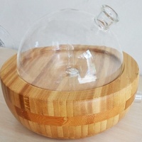Diffuseur d'arômes électrique à ultrasons en bois véritable et en verre, huile essentielle pure, pour hôtel et usage domestique, vente en gros