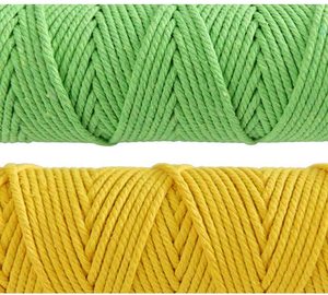 Cuerda <span class=keywords><strong>de</strong></span> Macramé OKAY <span class=keywords><strong>de</strong></span> 3 mm, Premium, 4 Hebras, Reciclada, Encerada, Colorida, Trenzada y Retorcida para Bolsos, Prendas y <span class=keywords><strong>Zapatos</strong></span>, Venta al Por Mayor - Product Image 2
