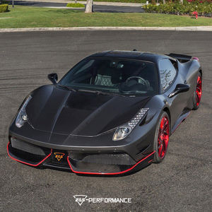 Kit carrosserie en fibre de carbone haut de gamme pour <span class=keywords><strong>Ferrari</strong></span> 458, mise à niveau style M, pare-chocs avant, capot, jupes latérales, ailes, pièces automobiles - Product Image 5