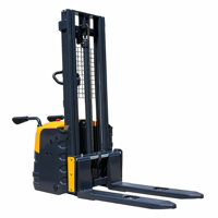 Gerbeur électrique autoporté homologué CE de 1,5 tonne, hauteur de levage de 1,6 mètre, gerbeur à palettes électrique, mini chariot élévateur, gerbeur d'entrepôt