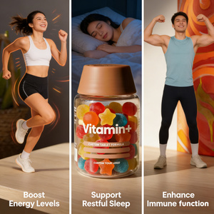 Vitaminas y suplementos Gomitas multivitamínicas con vitaminas C B D E <span class=keywords><strong>K</strong></span> Soporte OEM Personalización de etiqueta privada - Product Image 3
