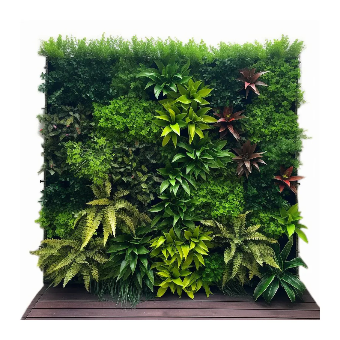 लिनवू 3डी एंटी-यूवी सजावटी प्लास्टिक बॉक्सवुड हेज पैनल इनडोर आउटडोर सजावट के लिए कृत्रिम पौधे की दीवार कृत्रिम घास