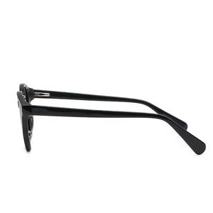 महिलाओं की बीज एसीटेट रेट्रो सर्कल फ्रेम धूप का चश्मा स्टाइलिश मैन लुक के साथ विंटेज ध्रुवीकृत आईवियर - Product Image 6