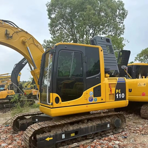 Excavatrice hydraulique sur chenilles Komatsu PC110 d'occasion de 11 tonnes avec pompe à engrenages, roulement et PLC pour l'ingénierie et la construction - Prix bas - Product Image 2
