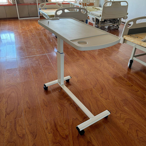 Table de repas médicale réglable en hauteur pour patient, sur lit, avec roulettes pivotantes, mobile, pour hôpital, garantie 1 an - Product Image 5