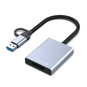 Customize CFexpress Card Reader 10Gbps, USB-C/USB-A 2-in-1 Type A CFexpress Adapter Compatible with Windows/Mac/Linux/Android