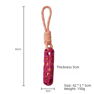 Jouet pour chien très populaire, anneau de nettoyage dentaire résistant aux morsures, en TPR pour molaires, pour poils dorés, accessoires interactifs pour animaux de compagnie pour jeu de la corde - Product Image 6