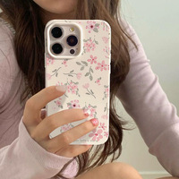 Fée Rose Fleurs Peinture À L'huile Art Doux Filles Téléphone Cas pour iPhone 16 15 14 13 12 11 Pro Max 15 16 Plus Cas Mignon Couverture Souple