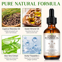 Minyak Cyperus Rotundus 60ml Murni Alami, Mengurangi Pertumbuhan Rambut Tak Diinginkan, untuk Penghilang Bulu Kulit