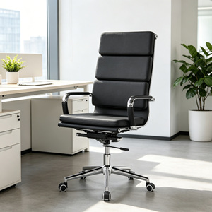 Chaise de bureau moderne ergonomique pivotante, chaise de patron confortable, chaise de bureau pour salle de conférence, mobilier de bureau professionnel - Product Image 4