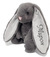 Lapin de Pâques en peluche de haute qualité lapin jouet avec logo personnalisable oreille mignon doux lapin de Pâques poupée jouet lapin en peluche cadeaux pour les enfants