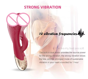 Vibromasseur lapin réaliste <span class=keywords><strong>gode</strong></span> jouets sexuels pour femmes 10 Vibrations G Spot vibrateurs clitoridiens stimulateur <span class=keywords><strong>Sextoy</strong></span> pour adultes marchandises 18 + - Product Image 6