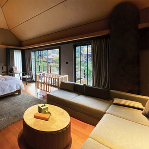 Muebles de dormitorio de hotel de diseño arquitectónico minimalista, suite de cama de madera maciza personalizada para espacios de hostelería boutique de alta gama - Product Image 5