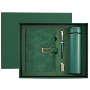 Ensemble cadeau d'entreprise personnalisé avec logo : bloc-notes, stylo, clé USB, gobelet, boîte cadeau et sac fourre-tout - Product Image 4