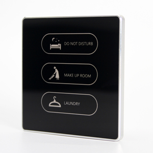 Interruttore Touch Smart per Hotel con Cornice in Alluminio Spazzolato CNC, Dimensioni 86*86MM, 3 Pulsanti DND/MUR/LAUNDRY - Product Image 2