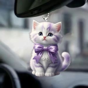 Pendentif en acrylique 2D en gros pour fabricants, motif animal (renard, chien), décoration de rétroviseur de voiture, porte-clés en acrylique personnalisé - Product Image 4