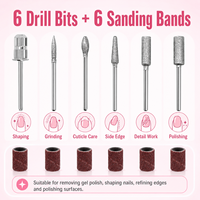Kit de manucure professionnel Showell rose, perceuse à ongles électrique, lampe à ongles UV LED, ensemble pour salon, maison, bricolage