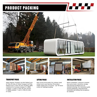 Cammi House Apple Cabin Kit de maisonnette préfabriquée modulaire en acier de type conteneur-capsule pour habitation, chambre, parc et salle de bain