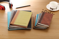 Hongbo Best-seller Portefeuille enveloppe reliure en cuir de litchi de style spirale de bureau A7 avec différents styles de feuilles de mouche disponibles