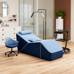 Table et lit de massage incurvés JingYi pour salon de beauté, lit de beauté pour <span class=keywords><strong>cils</strong></span>, table de massage pliable pour soins du visage, lit pour extensions de <span class=keywords><strong>cils</strong></span> - Product Image 5