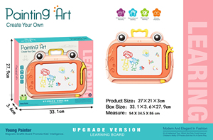 Brinquedos Educativos para Crianças, Quebra-Cabeça Escolar, Quadro de Escrita com Tema de Sapo, Brinquedos de Pintura Artística, Quadro Magnético Colorido para Desenho - Product Image 3