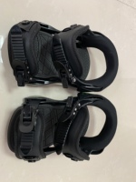 Sangles de fixation en aluminium, imperméable, de qualité supérieure, pour le Sport de neige, noir, réglable en métal, pour adultes