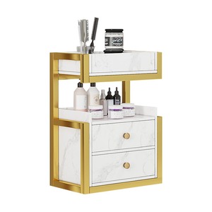 Mueble de Almacenamiento para Barbería, Estante de Pared con Espejo, Mesa de Maquillaje para Peluqueros - Product Image 5