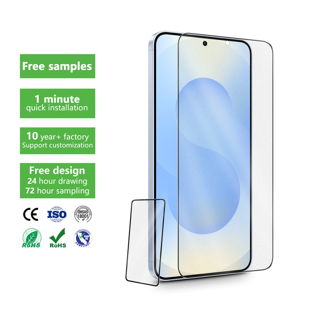 Factory Custom 2.5D 9h Anti-Reflective Glossy Film Protector Tempered Glass for samsung S24 S25 for ultra