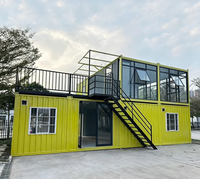 Maison conteneur verte directement de l'usine, maison préfabriquée, maison mobile, structure en acier portable, bureau-cabine avec terrasse sur le toit, vente en gros