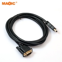 Kabel adaptor konverter 1080 m, kualitas tinggi Full HD 1.8 p HDMI ke VGA