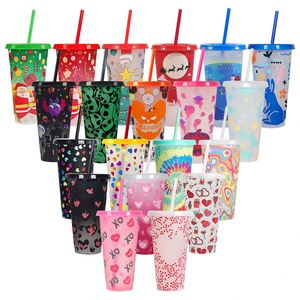 Vaso Mágico 20245Pp que Cambia de Color con la Temperatura, Vaso Reutilizable de Plástico para Bebidas, Idea de Regalo para Halloween - Product Image 1