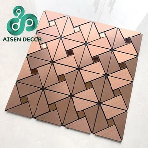 AISEN DECOR Prezzo all'Ingrosso Mosaico <span class=keywords><strong>in</strong></span> <span class=keywords><strong>PVC</strong></span> Piastrella a Mosaico Stacca e Attacca Mosaico <span class=keywords><strong>in</strong></span> Alluminio Autoadesivo <span class=keywords><strong>per</strong></span> <span class=keywords><strong>Cucina</strong></span> - Product Image 4