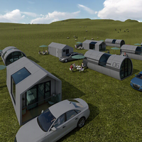 Maison capsule T3 à prix direct usine, structure en acier antisismique, maison capsule préfabriquée pour le glamping