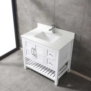 Mueble de Baño Moderno de Madera Maciza y Contrachapada Resistente al Agua con Espejo Enmarcado y Lavabo de Cerámica para Uso en Hoteles y Cocinas, Hecho en Vietnam - Product Image 6