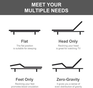 Điều Khiển Không Dây Giường Thông Minh Cơ Sở Không Trọng Lực Ngả Giường Có Thể Điều Chỉnh Giường Điện Khung Với Massage - Product Image 5