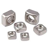 Écrous carrés à quatre côtés filetés personnalisés en acier inoxydable SS304 316 DIN557 M5 M6 M8 M10 M12 nickelés pour le meublement