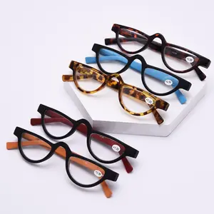 Plastic Cat Eye Reading Glasses Slim Frame Hyperopia Eyeglasses 5 Colors Wholesale