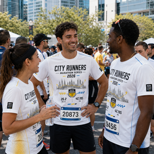 Camiseta Personalizada para Maratón de 26.2 Millas, Secado Rápido, Ropa Deportiva para Eventos Urbanos, Venta al Por Mayor OEM - Product Image 4