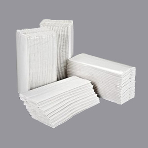 Serviette en papier pliée en C, 1 pli, en pâte de bois vierge, blanche, 32 g/m², 25,4 x 28 cm, jetable, pour toilettes commerciales, hôtels, bureaux - Product Image 2