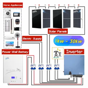 MECC tam ev kiti 1kw 3kw 5kw 10kw paneli set 30kw pv güç güneş enerjisi ızgara güneş sistemi üzerinde taşınabilir güneş jeneratör