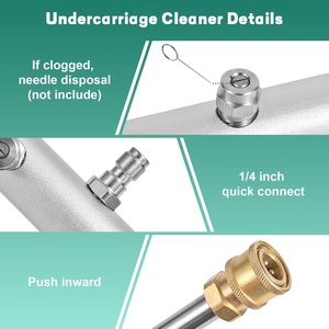 New YUJIA 16 Inch Undercarriage Cleaner Sprayer 2 Pcs Extension Wand Universal 1/4" Connector 4000 PSI 1.20kg - Product Image 5
