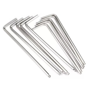 Clé hexagonale en forme de L avec embout sphérique 4 mm nickelé 45 #   Acier - Product Image 2