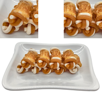 Joberill Bâtonnet à mâcher pour chien, bicolore, enveloppé de viande de poulet, à base de protéines élevées, sans céréales, non tachant, pour le nettoyage des dents et des molaires