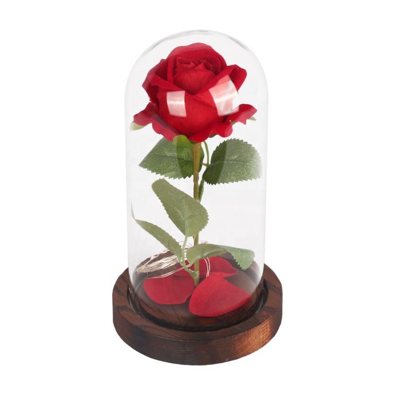 Red rose brown base with lights