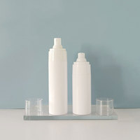 Bouteilles de pulvérisation vides en plastique Pet blanc rond, cosmétiques à brume Fine avec dessus en or et argent, 100ml, 120ml, 150ml, en Stock