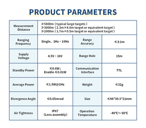 Module <span class=keywords><strong>laser</strong></span> compact EYOUNG EFC-3000A 1535nm Erbium-Glass, qualité industrielle, indice de protection IP67, alliage d'aluminium, portée 5800m, 1m - Product Image 5