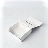 Boîtes cadeaux en papier pliantes de qualité supérieure avec logo personnalisé, taille du ruban, rose et noir, forme rectangulaire, emballage magnétique